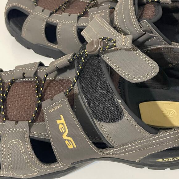 Teva Men\'s Forebay Fisherman Sport Sandals sz 12 Gray Brown main image 6